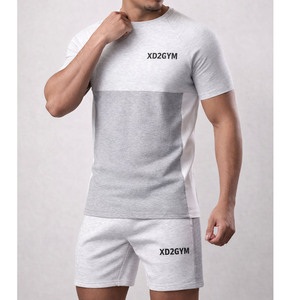 T-shirt en jersey à empiècements contrastés pour homme – Coton premium – T-shirt de sport personnalisé avec logo – Vêtement de sport respirant à coupe athlétique pour l'entraînement - Product Image 4