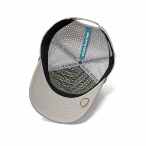 Custom 6 Panel Two Tone Baseball <b>Cap</b> Curved Brim Waterproof <b>Camo</b> PVC Rubber Patch Logo Outdoor Hat Manufacturer - Product Image 5