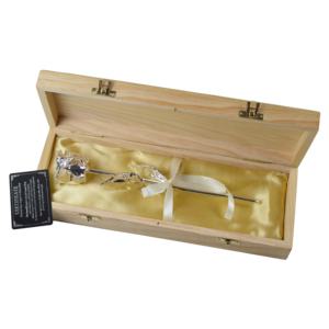 Ideal para Regalo de Aniversario de Bodas, Rosa Natural con Acabado en Oro de 24k, Diseño con Caja de Madera, Rosa Natural Real - Product Image 3