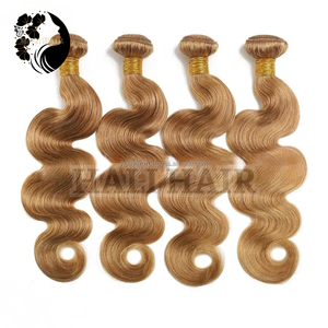 Extensiones de trama de onda corporal Remy de un solo dibujo vietnamita Super Double Hali procesadas químicamente todos los colores al por mayor - Product Image 1