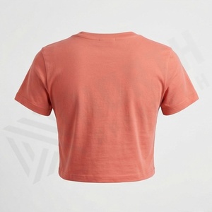 Camisetas Cortas de Algodón de Diseño Personalizado Vintage de Alta Calidad para Mujer, Ropa Deportiva Transpirable con Color Personalizado - Product Image 2