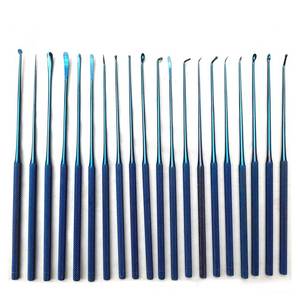 Ensemble de micro-dissecteurs Rhoton, 20 pièces, revêtement bleu ou acier inoxydable de qualité, instruments microchirurgicaux pour neurochirurgie, kit de chirurgie cérébrale et vertébrale - Product Image 1