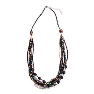 Collar de Cuentas con Forma de Corazón Geométrico, Rojo y Verde, Estilo Unisex, Cadena Larga, Joyería a Precio de Mayoreo, Hindúismo - Product Image 4