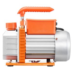 Pompa per vuoto HVAC a palette rotative monostadio 3.5 CFM 1/4 HP, kit manometri AC, set manometri per pompa per vuoto AC per R134a R22 - Product Image 1