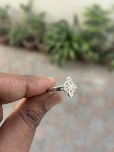 Artisan Handmade 925 Sterling <b>Silver</b> Wedding <b>Ring</b> Solid S925 <b>Plain</b> <b>Silver</b> Band Handcrafted Hammered Design At Best Price - Product Image 3