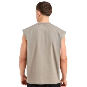 <b>Mens</b> Beige Sleeveless Tank Top Gym Workout Shirt Athletic Fitness Training Sportswear Casual <b>Running</b> Activewear Fitness <b>Vest</b> - Product Image 4
