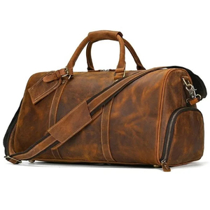 Handmade Custom Leather <b>Bags</b> for Men and Wholesale Leather Traveling Sports and Travailing <b>Bag</b> Custom Made Leather <b>Duffle</b> <b>Bag</b> - Product Image 1