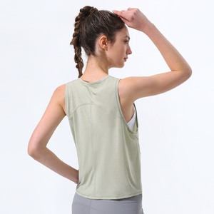 Débardeurs d'été décontractés en tricot respirant pour femmes, avec coussinets intégrés, vente en gros - Product Image 6