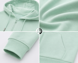 เสื้อฮู้ดซิปแบบลำลองสำหรับผู้ชาย พร้อมฮู้ดปรับได้และผ้าเนื้อเรียบ ออกแบบมาเพื่อความสบายในการสวมใส่เป็นชั้นๆ และสไตล์การแต่งกายประจำวันที่หลากหลาย - Product Image 5