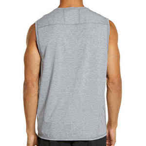 Custom Logo High Quality Fashion White <b>Black</b> Cotton Men's Workout Stringer Bodybuilding Singlet Fitness Gym Tank <b>Top</b> - Product Image 2