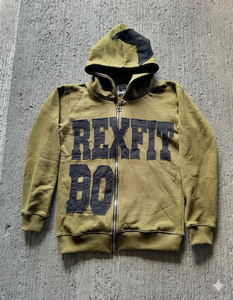 Sudadera con capucha y cremallera de felpa francesa pesada, con logo bordado desgastado, estilo streetwear, la más demandada por los clientes, del fabricante líder. - Product Image 4