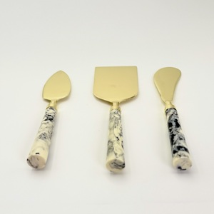 Western Stainless Steel Cheese Cutting <b>Tools</b> Gold Plated with Resin Handle Eco-Friendly Dishwasher <b>Safe</b> for Home Hotel - Product Image 2