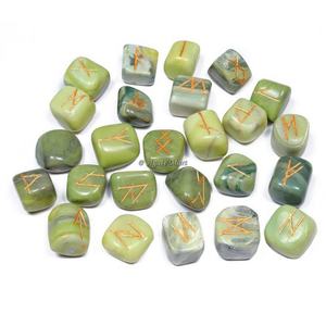 Meilleur prix Citron Citrine Futhark Rune Set en ligne Semi Precious rune set - Product Image 3