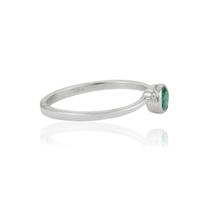 Elegant 925 Sterling <b>Silver</b> Natural <b>Emerald</b> Single Stone High Quality Fine Women's <b>Ring</b> May Birthstone Jewelry - Product Image 5