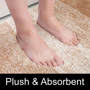 Tapis de bain rectangulaire moderne avec motif géométrique, dos antidérapant en caoutchouc pour usage domestique - Product Image 3