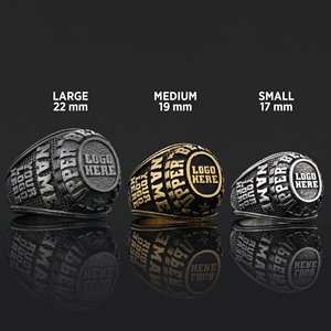 Anillo de Graduación Universitario BOJ MCollege Ring 021 Personalizado en Plata con Diamantes, Unisex, Certificado por GIA, Micro, Bajo Precio - Product Image 4