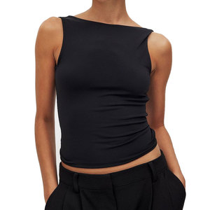 Camisetas sin mangas personalizadas de alta calidad para mujer, camisetas de yoga para verano, camisetas sin mangas para mujer, camisetas lisas para mujer - Product Image 1