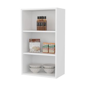 Armadio a Muro Bianco con Vano Aperto per Uso in Cucina - Product Image 4