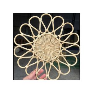 Superbe décoration murale en rotin en forme de fleur, style bohème, ronde, pour table, au meilleur prix - Product Image 2