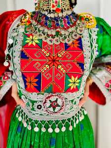 Designer Afghani Casual <b>Dresses</b> Bohemian Tribal Embroidered Festival Wear Premium Women's Fashion Outfit - Product Image 3
