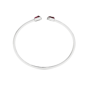 Premium 925 Sterling Silver High Finish Trendy Adjustable Twister <b>Bracelet</b> Bangles Pink Tourmaline Gemstone Rough Shape Bezel - Product Image 3