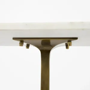 Handcrafted Eco-Friendly Modern Luxury Designer <b>Square</b> Metal Coffee Table with Gold <b>Frame</b> and Artistic Structure - Product Image 3