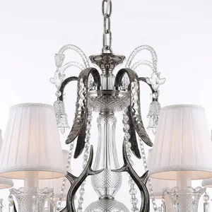 Lámpara de araña de cristal importada, estilo francés de lujo, hecha a mano, elegante y decorativa, para techo. - Product Image 2