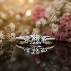 Luxury IGI Certified Lab Grown Diamond <b>Solitaire</b> <b>Ring</b> | Marquise Cut | 10K 14K 18K Solid Gold & 925 <b>Silver</b> Wedding Jewelry - Product Image 1