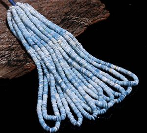 Natural Blue <b>Opal</b> Heishi Tyre Shape Beads 6-7mm Blue <b>Opal</b> Smooth Wheel Beads Wholesale Bulk Gemstone Bead Strand 16 Inch Strand - Product Image 2