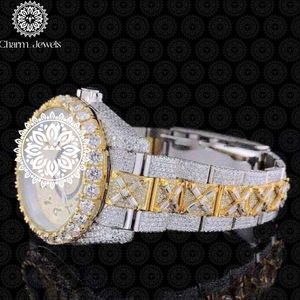 Montre de luxe pour femme Charm_Jewels avec diamants, boîtier rond en acier inoxydable 38 mm, mouvement à quartz analogique, cadran en cristal saphir - Product Image 3