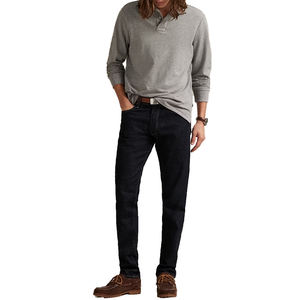 เสื้อโปโลชายแบบสั่งทำพิเศษ เนื้อผ้าระบายอากาศ แขนยาว คอและปลายแขนเสื้อถักแบบริบ คุณภาพพรีเมียม เหมาะสำหรับใส่ลำลอง - Product Image 6