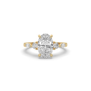 2.42 Ct Lab Grown Oval Brilliant Cut Diamond 14K Solid Gold IGI Certified Luxury Engagement <b>Ring</b> - Product Image 3