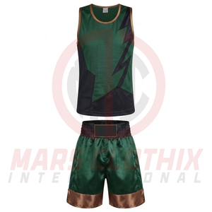 Conjuntos de uniformes de boxeo para hombre con diseño más popular, tela elástica, jersey de boxeo para entrenamiento y combate, y conjunto de pantalones cortos. - Product Image 2