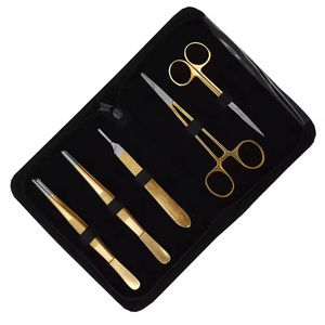 Juego de 5 Piezas de Instrumentos de Disección para Estudiantes de Medicina, Acero Alemán, Recubrimiento Dorado, Manual, para Laboratorio de Biología, por Blush Surgical - Product Image 5