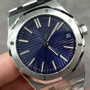 Montre mécanique de luxe sportive Factory Blue avec fonction calendrier, étanche 30m, chronographe lumineux personnalisé, aiguilles de haute qualité - Product Image 2