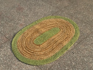 Handmade Braided Jute Oval <b>Rug</b> 100% Natural Eco-Friendly Anti-Slip Handwoven High Pile Oval Area Carpet Custom Size - Product Image 3