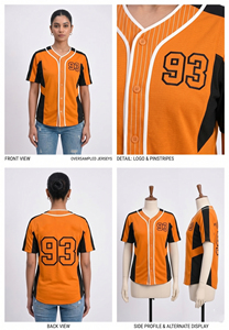 เสื้อเบสบอลคอวีสำหรับผู้หญิง เสื้อเบสบอลแขนสั้นสำหรับผู้หญิง เสื้อเบสบอลติดกระดุมสำหรับผู้หญิงแบบแห้งเร็ว - Product Image 5