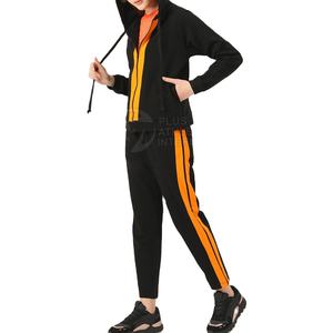 Ropa deportiva de 2 piezas con logotipo personalizado para mujer, chándal de algodón para mujer, traje deportivo para correr, chándales para mujer - Product Image 1