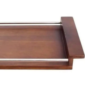 Plateau de service décoratif en bois moderne, vaisselle, assiettes, écologique, passe au lave-vaisselle, pour mariage et décoration intérieure - Product Image 1