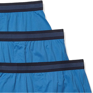 Calzoncillos bóxer de algodón 100% transpirables de cintura media para hombre, personalizables, de color liso, con logo en la cintura, venta al por mayor, de Bangladesh - Product Image 2