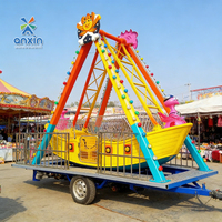 Manège portable Bateau Pirate sur remorque, Bateau Pirate mobile pour enfants pour Carnavals et Fêtes Foraines, Vente en gros usine