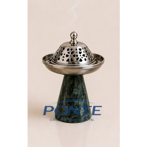 Quemador de Incienso de Acero Inoxidable de Lujo con Base de Mármol Verde, Portátil, para Bakhoor, Aromaterapia y Meditación en el Hogar - Product Image 5
