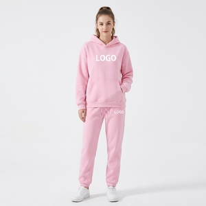 Winter Solid Plain Custom Unisex Streetwear <b>Women</b> Tracksuit Breathable Quick Dry Fleeced <b>Sweat</b> <b>Pant</b> Hoodie Jogging - Product Image 5