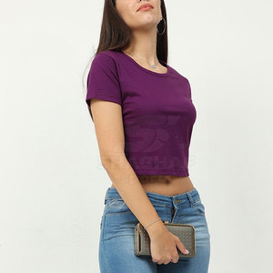 Top corto para mujer, ajuste cómodo, top corto ligero, fácil de usar a diario, top corto para mujer, material suave - Product Image 5