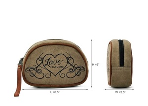 Mini sac en toile avec broderie, citation musicale, style vintage, fermeture à glissière, sangle de transport, sac pour femme toutes saisons - Product Image 2