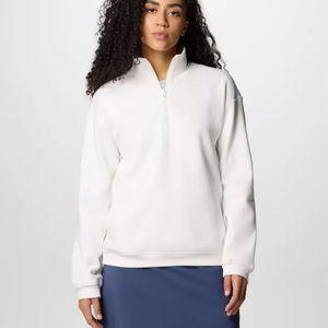 Sweat-shirt demi-zip pour femme, style Safari Marble Canyon, avec poches kangourou, poignets et ourlet côtelés, pour l'entraînement, vente en gros et personnalisable - Product Image 1