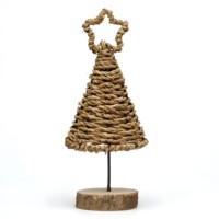 Articles de fête artisanaux en jonc de mer, ensemble d'arbres de Noël en jonc de mer de qualité supérieure