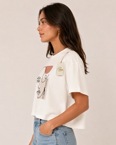 เสื้อยืดทรงบ็อกซี่สำหรับผู้หญิง สวมใส่สบาย สไตล์ลำลอง โอเวอร์ไซส์ ผ้าฝ้ายนุ่ม ทรงหลวม แขนสั้น ระบายอากาศได้ดี เหมาะสำหรับใส่ในฤดูร้อน - Product Image 3
