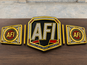หัวเข็มขัดโลหะผสมสังกะสีเคลือบทองประดับด้วยคริสตัลแบบปรับแต่งได้ของ AFI พิมพ์ลายตัวอักษรแบบลำลองด้วยเทคนิคการถ่ายเทความร้อน ทนทาน - Product Image 3
