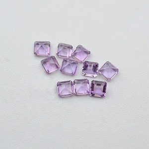 6mm Natural Rosa amatista Asscher corte piedra facetada cuadrado Octágono forma piedras preciosas amatista piedra colgante del fabricante - Product Image 3